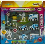 Trade Shop Traesio-playset Forze Dell'ordine Polizia Assortito Con Vari Pezzi Gioco Bambini Veicoli -