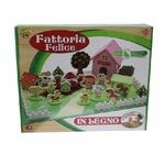 Trade Shop Traesio-fattoria Felice In Legno Con Personaggi Accessori Giocattolo Gioco Bambini +3 -