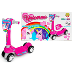 Trade Shop Traesio-monopattino Per Bambini A 4 Ruote Pieghevole Tema Unicorno Made In Italy Età 2+ -