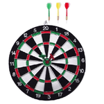 Trade Shop Traesio-tiro Al Bersaglio Con 4 Freccette Gioco Bianco Nero Frecce Cerchi Centro 29,5cm -