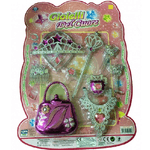 Trade Shop Traesio-set Principessa Del Cuore Beauty Corona Collana Borsetta Anelli Gioco Bambina -