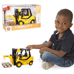 Trade Shop Traesio-muletto Giocattolo Per Bambini Con Pedana Cassa 25cm Cantiere Mezzo Da Lavoro -