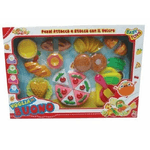 Trade Shop Traesio-voglia Di Buono Attacca E Stacca Velcro Torta Alimenti Giocattolo Gioco Bambina -