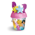 Trade Shop Traesio-secchiello 18cm Principesse Con Formine Accessori Giochi Mare Per Bambine 704009 -