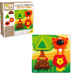 Trade Shop Traesio-puzzle In Legno Foresta Animali 8 Formine Gioco Educativo Abilità Per Bimbi 18+ -