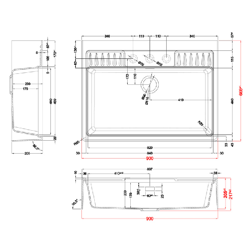 Elleci-Lavello-Incasso-1-vasca-90x665-Spazio-900-Extra-Keratek-Bianco-White-Assoluto-LKS90096XLP