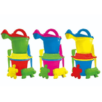 Trade Shop Traesio-set Mare Secchiello Innaffiatoio Formine Giocattoli Bambini Vari Colori 000139a -