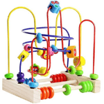 Trade Shop Traesio-bead Maze Roller Coaster Giocattoli Educativi Giochi Di Legno Bambini +3 Anni -