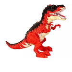 Trade Shop Traesio-dinosauro Giocattolo Rosso 34 Cm Con Suoni Cammina Espelle Vapore Depone Uova -