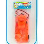 Trade Shop Traesio-set Subacqueo Piccolo Sub Maschera Pinne E Boccaglio Per Bambini Mare Piscina -