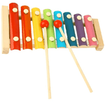 Trade Shop Traesio-strumento Musicale Xilofono Gioco Giocattolo Per Bambini In Legno A 8 Piastre -