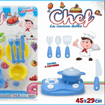 Trade Shop Traesio-cucina Dello Chef Cuoco Gioco Con Accessori Blister Bimbo Giochi Giocattolo -