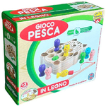 Trade Shop Traesio-gioco Della Pesca Giocattolo In Legno Pesciolini Educativo Sicuro Per Bimbi 3+ -