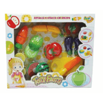 Trade Shop Traesio-tutti Frutti Attacca E Stacca Velcro Verdura Frutta Giocattolo Gioco Bambina -