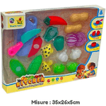 Trade Shop Traesio-set Di Frutta E Verdura Attacca E Stacca Gioco Di Simulazione Per Bambini 3+ -