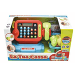 Trade Shop Traesio-la Tua Cassa Con Luci E Suoni Scanner Lettore Carte Giocattolo Gioco Bambini -