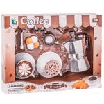 Trade Shop Traesio-set Caffe Giocattolo Bambini Con Caffettiera Tazzine E Cucchiaini Per 2 Persone -