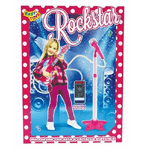 Trade Shop Traesio-rockstar Chitarra Elettrica Con Microfono E Asta Giocattolo Gioco Bambini -