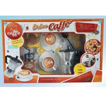 Trade Shop Traesio-dolce Caffè Caffettiera Macina Tazzine Cucchiaino Giocattolo Gioco Bambina -