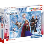 Trade Shop Traesio-disney Supercolor Puzzle Frozen La Regina Di Ghiaccio Elsa Olaf Anna 24 Pezzi -