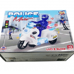 Trade Shop Traesio-moto Motocicletta Poliziotto Con Led Luci Suoni Pilota Police Speed Gioco Bimbo -