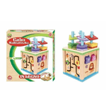 Trade Shop Traesio-cubo Multi Attività In Legno Giocattolo Gioco Educatico Didattico Bambini +24 M -