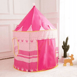 Trade Shop Traesio-tenda Ripiegabile Rosa Circolare Capanna Bambini Arredo Cameretta Dim.105x135 Cm -