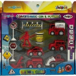 Trade Shop Traesio-playset Costruzioni La Mia Città Vigili Del Fuoco Con Personaggi Veicoli Segnali -