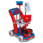 Trade Shop Traesio-carrello Delle Pulizie Giocattolo Con Mocio Secchio Accessori Per Bambini Giochi -