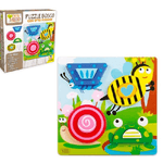 Trade Shop Traesio-puzzle In Legno Bosco Animali 8 Formine Gioco Educativo Abilità Per Bimbi 18+ -