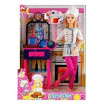 Trade Shop Traesio-carol Chef Bambola Cuoca Con Accessori Cucina Giocattolo Gioco Bambina -