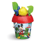 Trade Shop Traesio-secchiello 18cm Mickey Con Formine Accessori Giochi Mare Bambini Bucket 689009a -