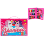 Trade Shop Traesio-valigetta Unicorno Con Colori Assortiti 86 Pezzi Per Bambine 3+ Gioco Sicuro -