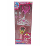 Trade Shop Traesio-scettro Con Corona Orecchini Bacchetta Giocattolo Gioco Bambina -