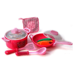 Trade Shop Traesio-set Accessori Cucina Con Pentole Padelle E Coperchi Grandi Gioco Per Bambine -