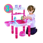 Trade Shop Traesio-giocattoli Per Bambini Bagnetto Bath Tower Con Accessori Per Bambine -