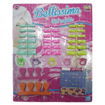 Trade Shop Traesio-set Bellissima 36 Tips Unghie Finte Lima 5 Anelli 2 Distanziatori Manicure Bimbe -