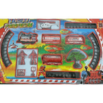 Trade Shop Traesio-set Treno Pompieri Vigili Del Fuoco Elicottero Pista Trenino Per Bambini Giocattolo -