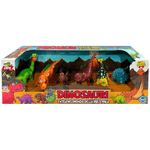 Trade Shop Traesio-box Dinosauri 6 Pezzi Giocattoli Per Bambini Colori Brillanti Playset Animali -