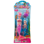 Trade Shop Traesio-bambola Sirena Magico Mondo Del Mare Con Accessori Gioco Per Bimba 3+ 34x13cm -