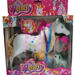 Trade Shop Traesio-cavallo My Lady Con Pony Criniera Trecce Pettine Biberon Little Gioco Bambini -