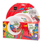 Trade Shop Traesio-set Pappa Carioca Per Bambini 3 Pezzi Con Matite Colorate E Album Da Colorare -