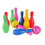 Trade Shop Traesio-set 10 Birilli 2 Palle Bowling Giocattolo Sport Strike Eta' Dai 3+ Per Bambini -