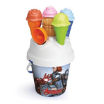 Trade Shop Traesio-secchiello Avengers 18 Cm Gioco Spiaggia Mare Sabbia Con Formine Cono Gelato -