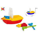 Trade Shop Traesio-set Galeone Con Palette + Accessori Mare Giochi Spiaggia Estate Bambini 114725 -