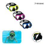 Trade Shop Traesio-maschera Eversea Dive Lenti In Policarbonato 7-14 Anni Colori Assortiti 22040 -