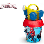 Trade Shop Traesio-secchiello Da Mare Spiderman Gioco Da Spiaggia Per Bambini Con Diversi Accessori -