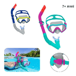 Trade Shop Traesio-set Maschera Per Snorkeling Con Boccaglio Per Bambini 7-14 Anni Colori Ass 24025 -