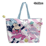 Trade Shop Traesio-borsa Da Mare Minnie Mouse Per Donna E Bambina Shopping Bag Disney 2023 -