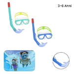 Trade Shop Traesio-maschera Da Snorkeling Con Boccaglio Bambini Fun 3-6 Anni Colori Assortiti 24018 -